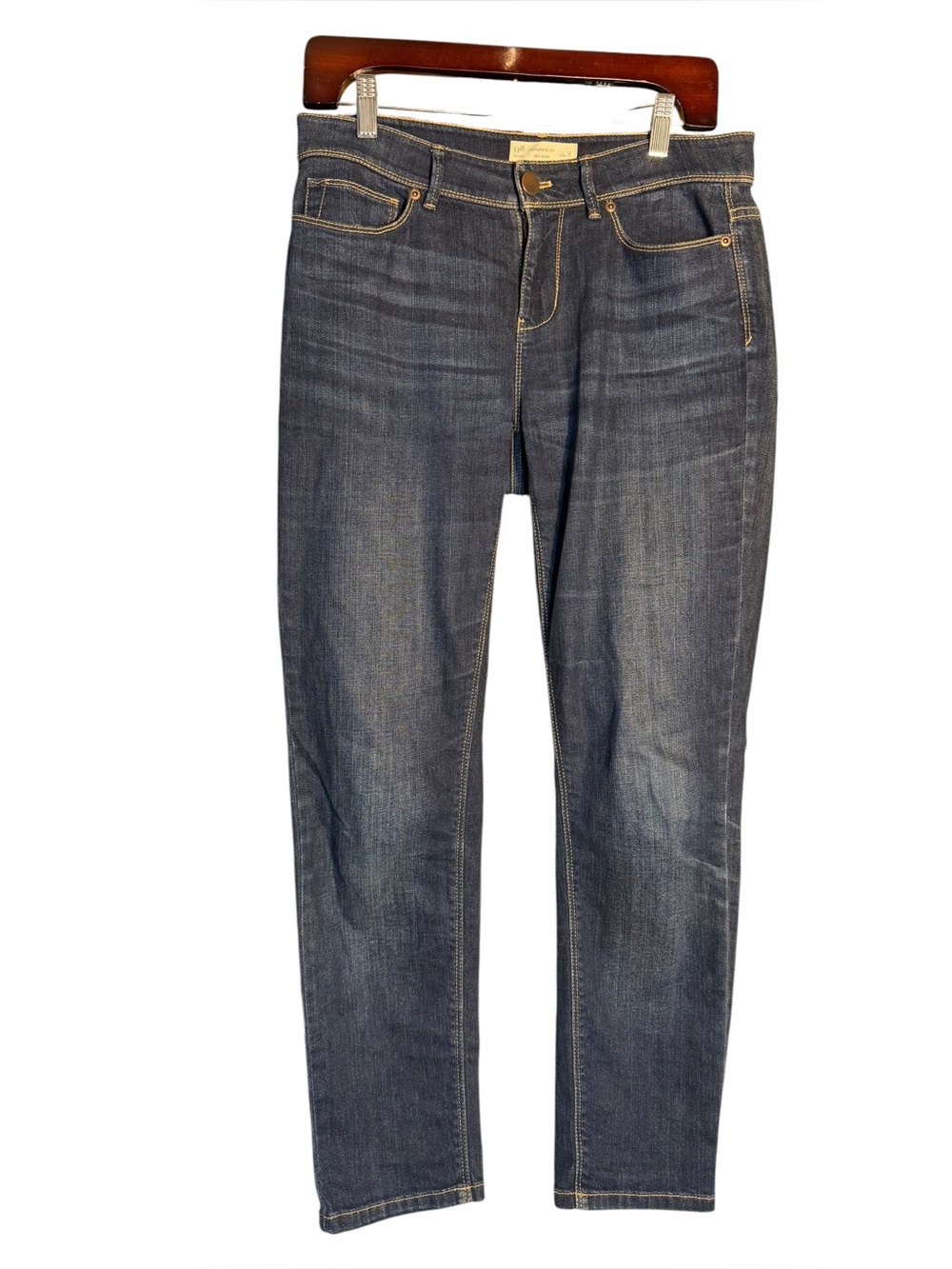 J.Jill Authentic Fit Slim Ankle Jeans Size 4 Dark Wash Stretch Denim